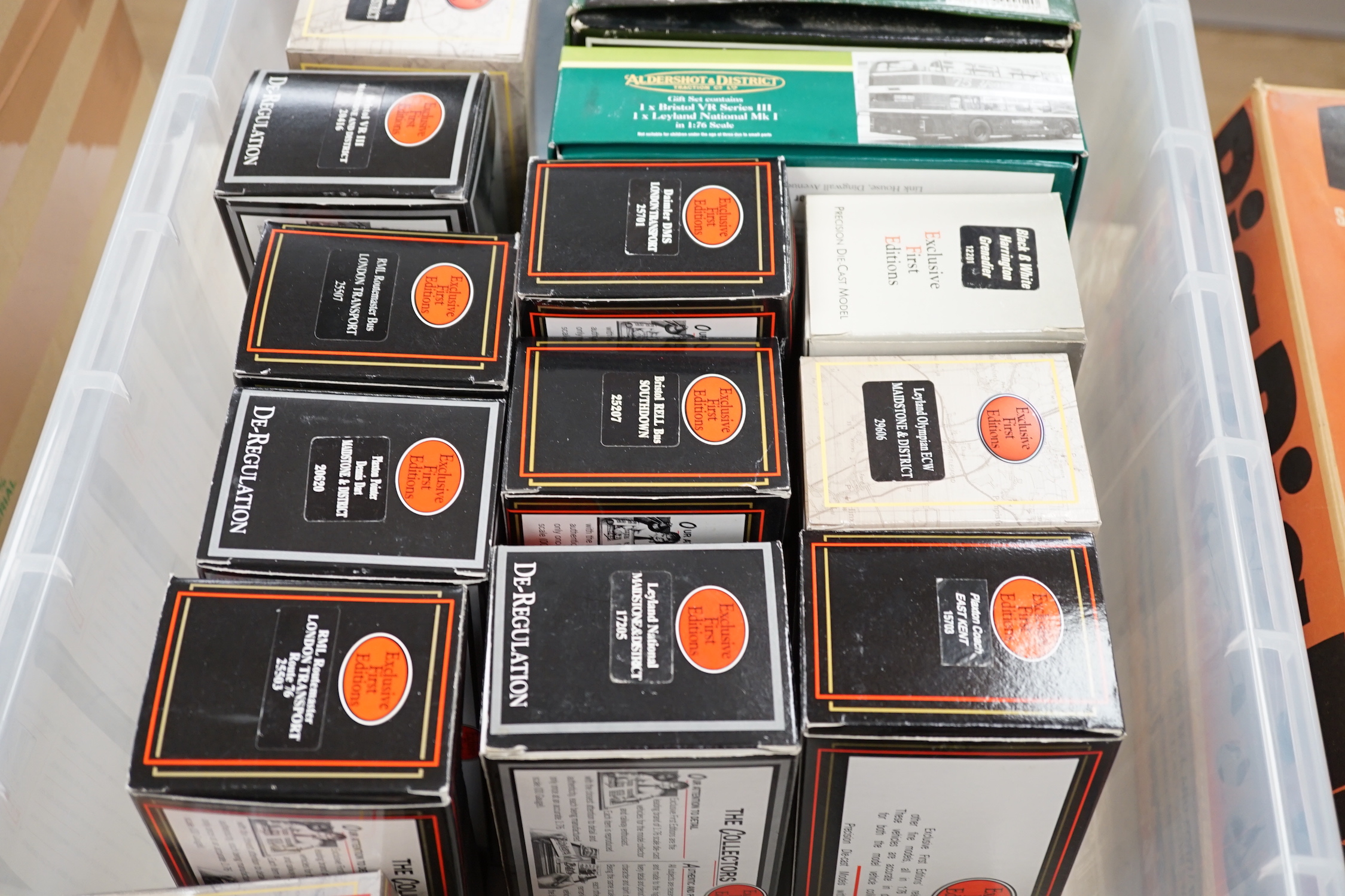 Twenty boxed EFE buses and coaches, operators include; London Transport, Southdown, Maidstone & District, Brighton & Hove, etc.
